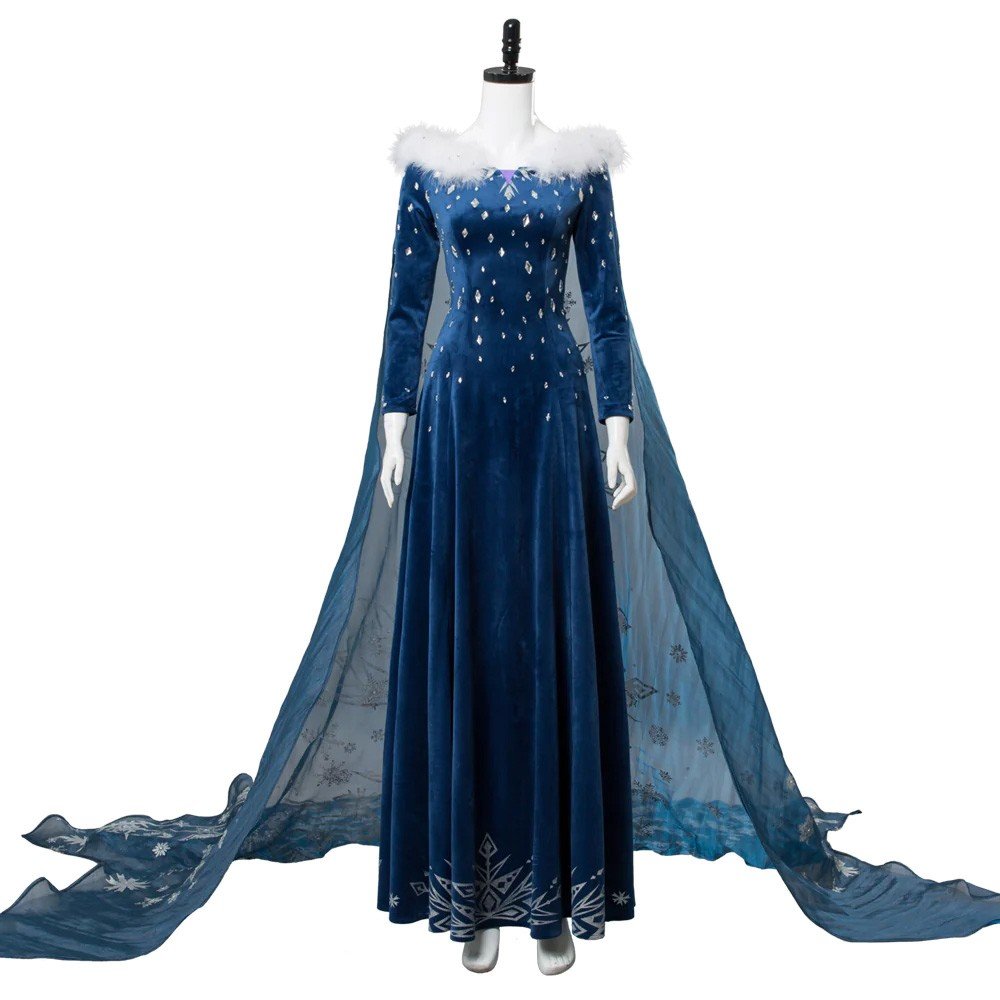 Deluxe Frozen Elsa Kostyme Voksne Prinsessekjole