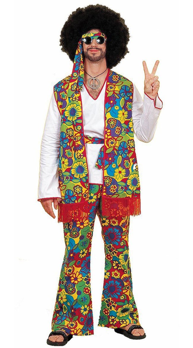 Hippiekostyme til Mann 70-Talls Groovy Hippie Kostyme