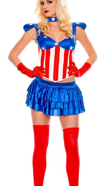 Superhelt Kostyme Captain America Kostyme Dame