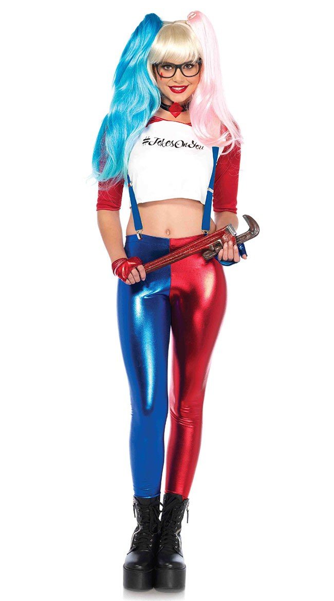 Skurk Klovne Harley Quinn Kostyme