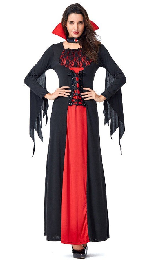 Halloween Dronning Vampyr Kostyme Dame