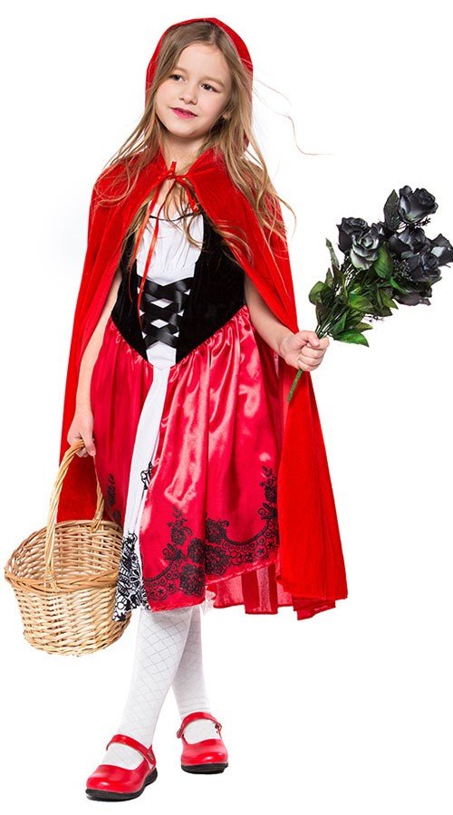 Barn Klassisk Lille Rødhette Kostyme til Halloween