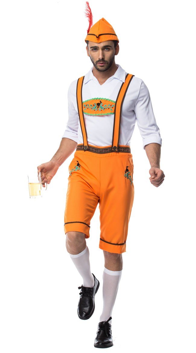 Tysk Landmann Oktoberfest Lederhosen Kostyme