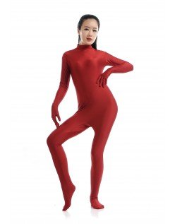 Morphsuit Lycra Spandex Drakt Second Skin Kostyme Dame Mørkrød