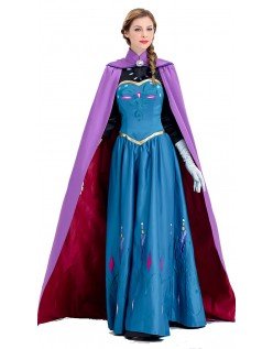 Deluxe Frozen Anna Kostyme Voksen Prinsessekjole