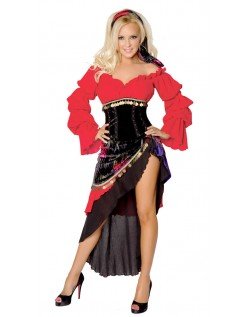Magedans Halloween Gypsy Pirat Kostyme