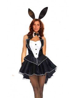 Svart Playboy Bunny Kostyme