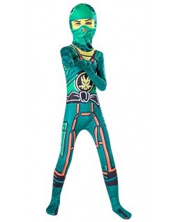 Grønne Gutter Ninjago Kostyme Jumpsuits Halloween Ninja Barnekostyme
