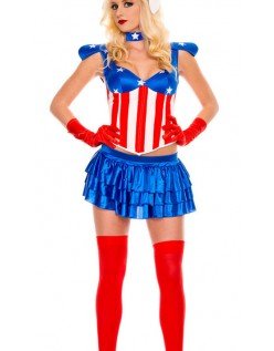 Superhelt Kostyme Captain America Kostyme Dame