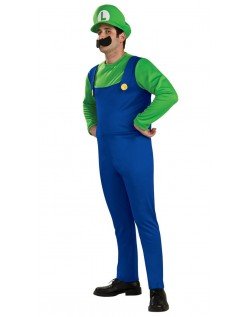 Super Mario Bros Luigi Kostyme Voksen
