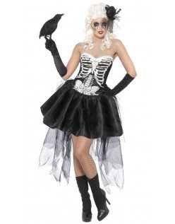Halloween Skjelett Kostyme Karnevalsdrakt Dame