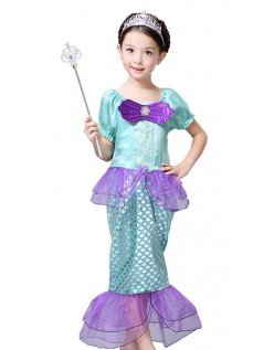 Jente Prinsesse Havfrue Kostyme Barnekostyme