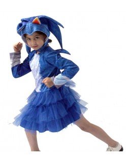 Sonic the Hedgehog Kostyme for Jenter Halloween Kostyme Barn