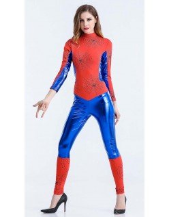 Blå Spidergirl Kostyme Superhelt Kostyme