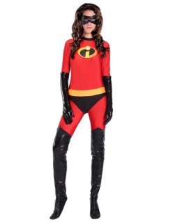 Incredibles 2 Miss. Incredible Kostyme Lycra Morphsuit Voksen