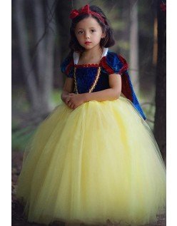 Søt Halloween Prinsesse Kjole Snøhvit Kostyme Barn