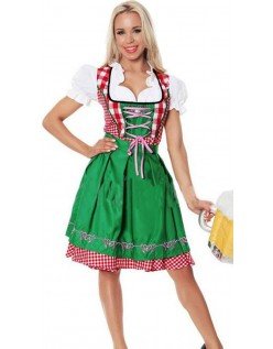 Sexy Bavarian Oktoberfest Kostyme Grønn