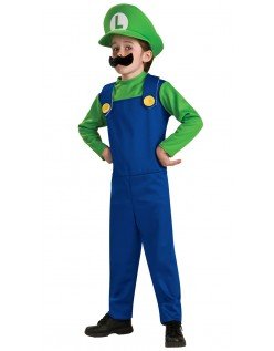 Super Mario Bros Luigi Kostyme Barn