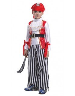 Klassisk Halloween Gutt Pirat Kostyme