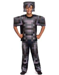 Minecraft Netherite Rustning Kostyme For Barn Halloween Kostymer