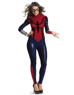 Spidergirl Kostyme Halloween Superhelt Bodysuit