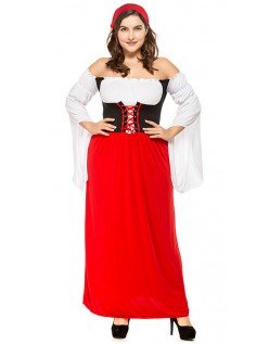 Miss Swiss Oktoberfest Kostyme Store Størrelser Rød