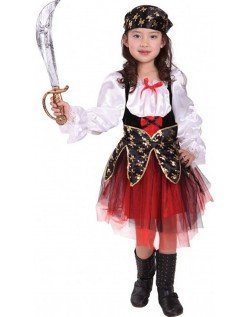 Barn Halloween Pirat Kostyme Jente