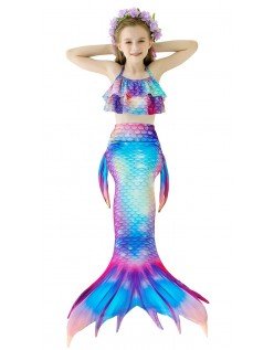 Fantasi Barn Havfrue Kostyme Bikini Svømmekjole Gb63
