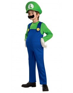 Deluxe Super Mario Bros Luigi Kostyme Barn
