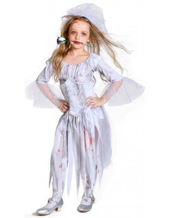 Jente Skrekk Vampyr Zombie Brud Kostyme for Barn
